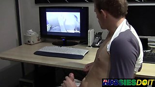 Mega Hung Charlie Jerks His Massive Throbbing Cock On Camera For His Debut Rough Sex Session