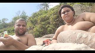 Aprico Nudist Beach Showing off My Big Pussy and Everyone Staring