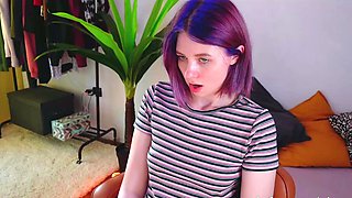 Curly Blonde Teen Records Solo Dildo Masturbation More at