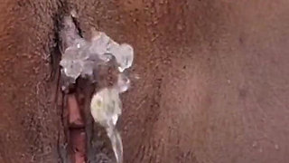 MILF Shows Her Clit Inside