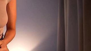 Vulva rubbing close up with blonde handling monster dildo