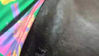 Slow motion close up riding