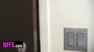 Naughty Besties Finger Fucked And Drilled With A Strap-on Dildo On With Nikki Knightly, Miss Goldie And Mechi Medina