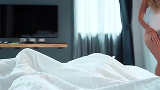 POV blonde stepmom caught in the act and rides her stepson hardDescripti