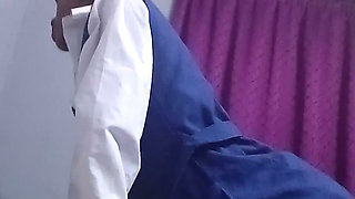 Black Girl Sucks and Rides White Cocl in Uniform