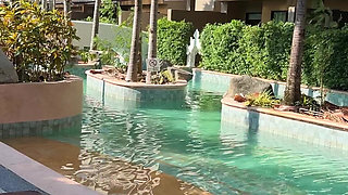 Feet Tease Outdoor While Watching a Movie