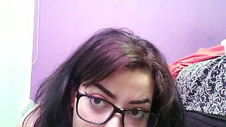 Teen black babe fucks her toy