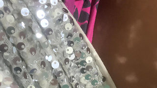 Young transgender girl stroking her panties until his cock is hard