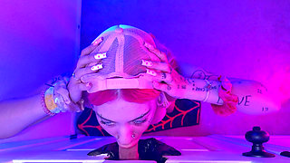 Glory Hole Slut Busty Petite Alternative Girl POV Blowjob Sloppy Sucking Bwc Messy Spit Fetish Drooling