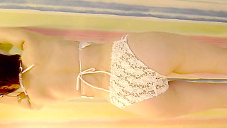 Mayu No59 Swimsuit Fitting, Anal Licking, White-eyed Orgasm, Semen Eating, Nipple Piercing, Squirting, Convulsive Orgasm