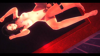 Final Fantasy Vii Hentai - Yuffie Handjob and Double Penetration by Aerith and Other Futanari - Japanese Asian Manga Anime Game