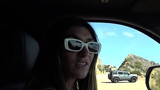 Beach fun and trip with Aubry Babcock sucking and fucking