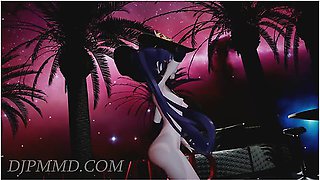 Sensual solo performance with fixed camera