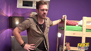 Fake Hostel - Big Tit Backpacker Aubrey Black Catches Ryan in a Lie & Bounces Her Fine Ass on His Hard Cock