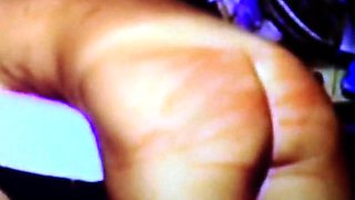 Horny brunette spanks dudes ass and cock