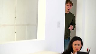 Brunette babe in hardcore pussy and anal banging