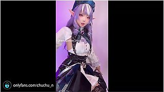 Perverted Japanese Girl Has A Climax While Using A Machine In Cosplay.zenless Zone Zero