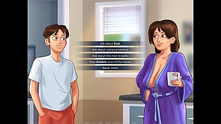 Stepmom with big natural tits makes a splash in summertime saga episode