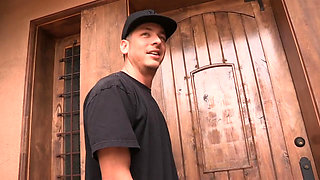 Cute young slut gets fucked by a too big cock