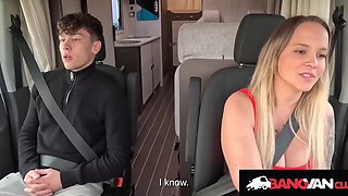 Czech Milf With A Big Boobs Pulls A Guy Into The Van And Rides His Cock