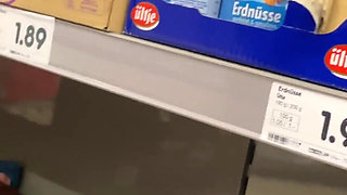 Extreme risky handjob in supermarket an wiped cum on product :p !