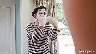 Sexy Street Mimes In Reality Threesome - Frances Bentley