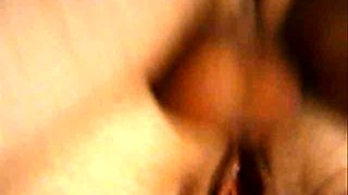 Amateur girlfriend closeup hardcore action with creampie