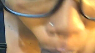 Afro Nerdy Whore on Her Knees Sucking Dick for That Facial Cumshot What a Fucking Mess on That Pretty Eye Glasses - Mastermeat1