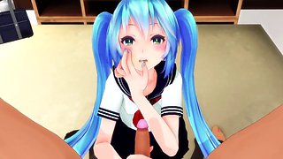 Mmd femdom, mmd pee, hentai pee