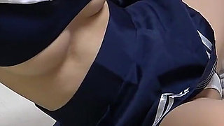 Only Japanese Girls' Apartment, Big Tits Girls' No Bra Short Student Uniform, Mini Skirt, Wedgie Thong, Socks, Seduce Fitness