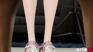 D.va Gangbang Photoshoot - DP & Creampie - 3D Overwatch Animation