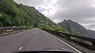 New Oahu road trip sex: Windward side fucking in car