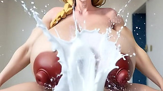 Horny MILF's huge nipples are erect even in broad daylight