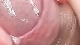 She Extracts Sperm by Massaging the Meaty Head of the Dick