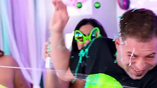 Naughty Step Sisters Dress Up Like Slutty Aliens & Seduce