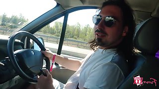 she gets horny on a van ride to the airport with two bbc