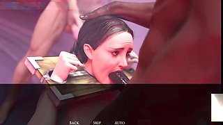 In english, shower, 3d animation