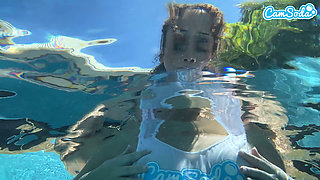 Underwater Pool Sex Slimthick Ebony Gets Pounded by Massive BBC