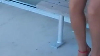 Smoking in High Heels and Booty Shorts