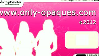 Trashy blonde babe in stockings