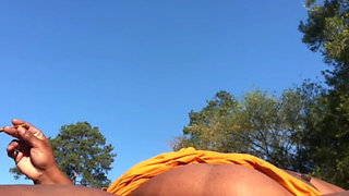 In the Middle of the Parking Flashing My Hairy Pussy