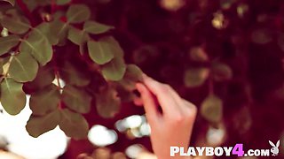 Puny platinum-blonde doll passion posing activity