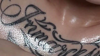 18-year-old Model with Tatoo Blindfolded, Squirting, Extreme Shooting Record.