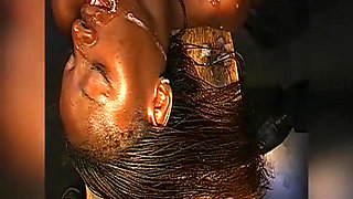 Ebony Slut Gets Glazed in Ggg Bukkake Facial