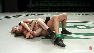 2 Girl Next Door Types Battle It Out on the Mat 100% Real Non-scripted Sex Wrestling