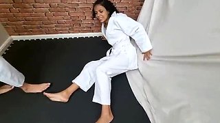 Amateur Latina Lesbians Karate Catfight - Foot Fetish Smoking Scene HD