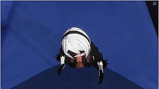 3d Hentai Pov Passionate Blowjob From Hot 2b With Nier Automata