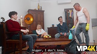 Daddy Proves His Dick Is Bigger Than His Two Sons Cocks