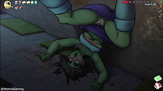 Zombie girl craves my chisel in HornyCraft's total zombie adventure