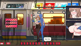 Curvy Adult Store Clerk in Naughty Encounters - Passionate Foreplay, Public Train Action, Solo Pleasure Scene, and Extreme Sex
